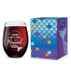 Mermaid Stemless Wine Glass